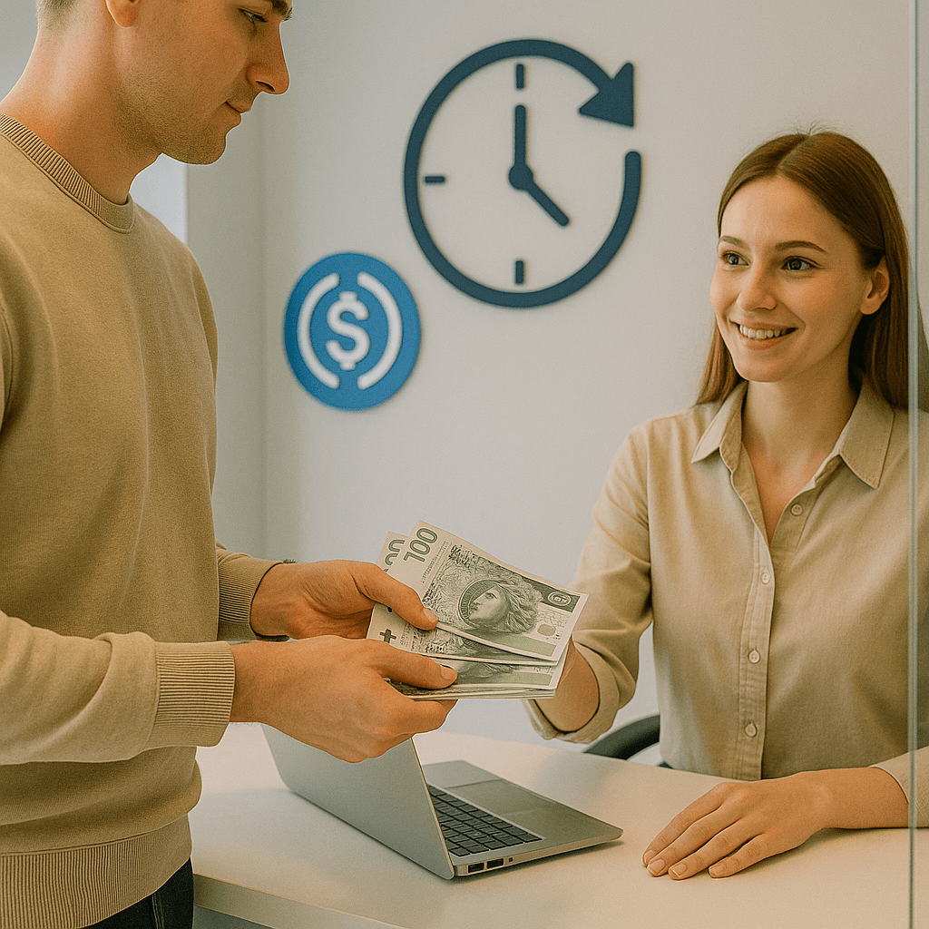 Szybka wymiana USDC w kantorze przy Starowiślnej