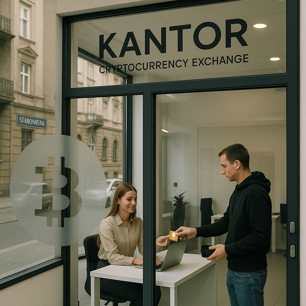 Wymiana Bitcoin w kantorze na ul. Starowiślna w Krakowie
