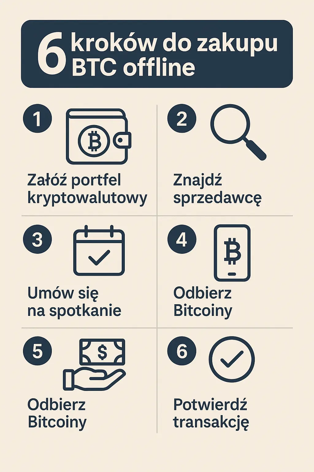 Sześć kroków do zakupu Bitcoina offline